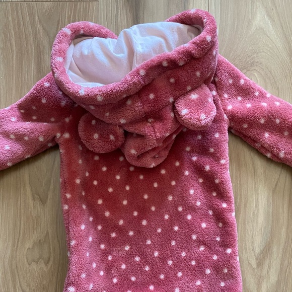 Disney Baby Zip Up Minnie Mouse Footed Onsie Size 0/3 Months - Picture 12 of 16